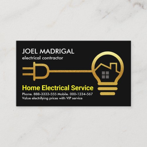 Creative Gold Home Electrical Circuit Business Card