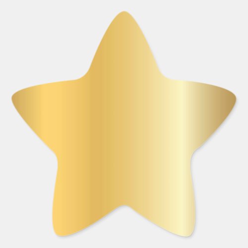 Creative Gold Look Blank Modern Template Elegant Star Sticker