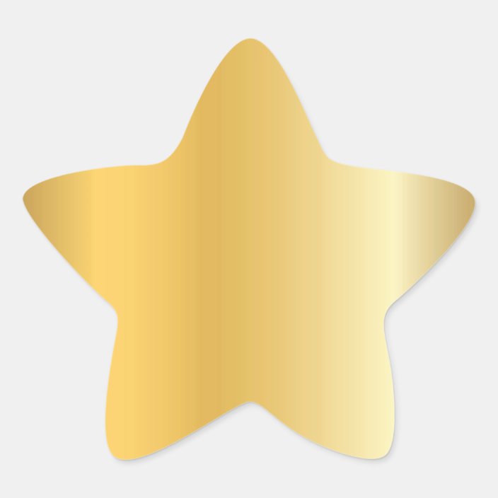 Creative Gold Look Blank Modern Template Elegant Star Sticker | Zazzle.com