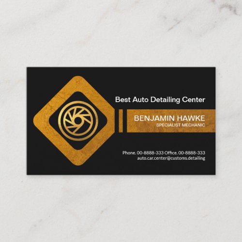 Creative Gold Mechanic Nut Wrench Business Card