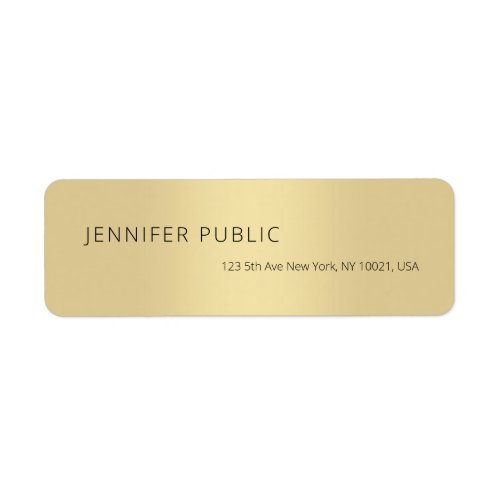 Creative Gold Minimalist Plain Professional Modern Label