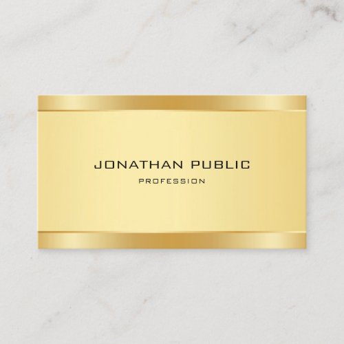 Creative Gold Modern Minimalist Template Elegant Business Card