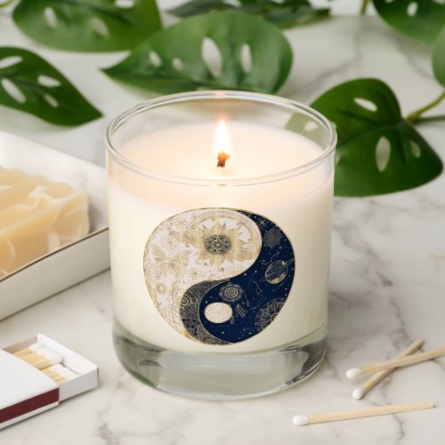 Creative Gold Yin Yang Night Day Mandala Scented Candle