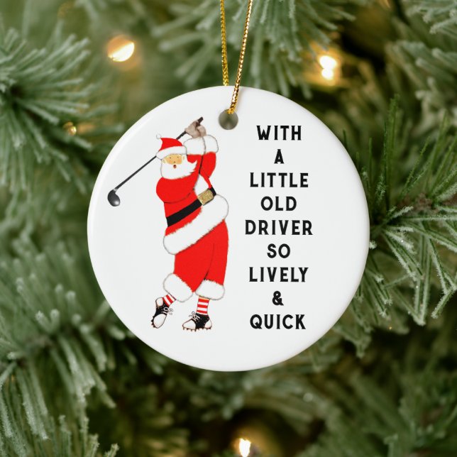 Creative Golf Christmas Ceramic Ornament (Tree)