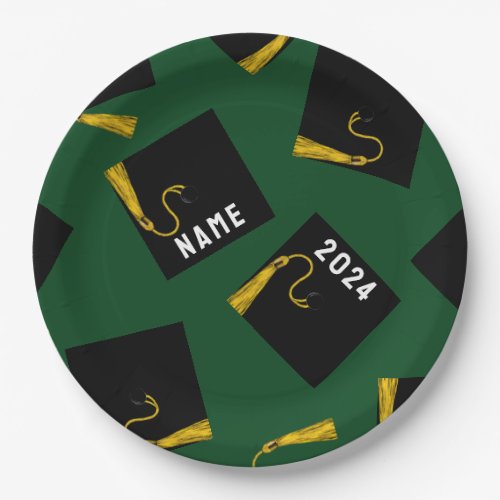 Creative Graduation Green Party Paper Plates