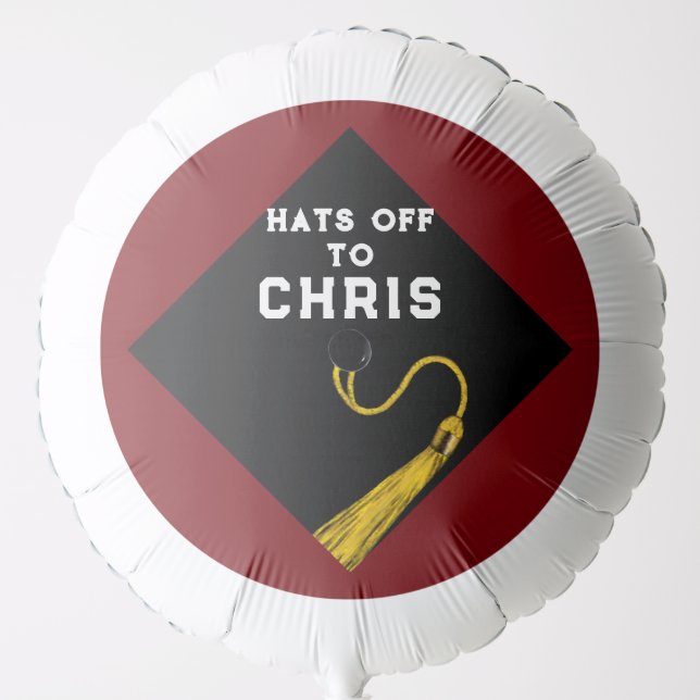 Creative Graduation Party Maroon Balloon (Front)