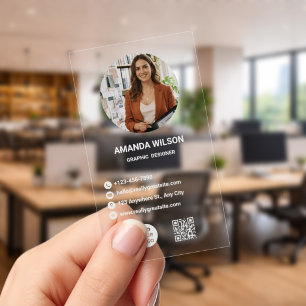 Creative Graphic Designer Clear Business Cards