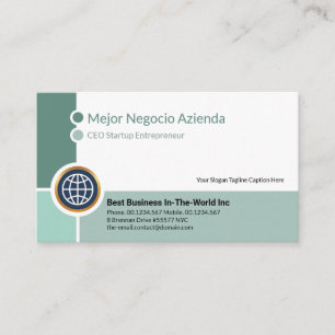 Creative Green Shades Corner Border Mejor Negocio  Business Card