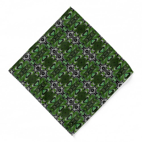 Creative Green St Pattys Day Batik Pattern Bandana
