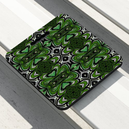 Creative Green St Pattys Day Batik Pattern Seat Cushion