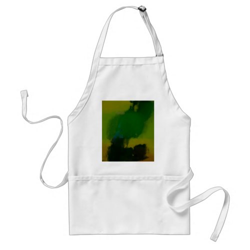 Creative Green Yellow Abstract Adult Apron