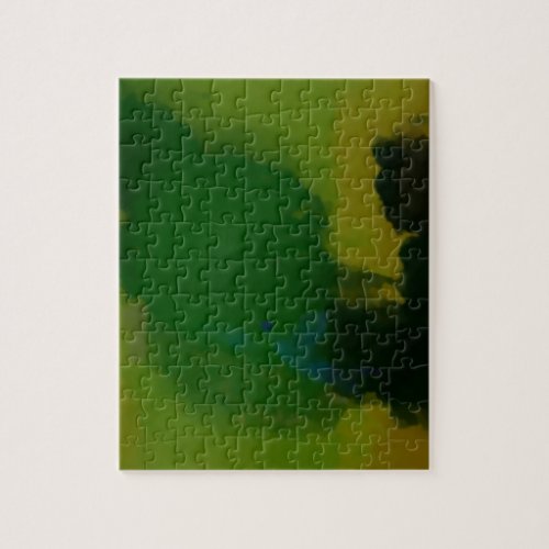 Creative Green Yellow Abstract Jigsaw Puzzle