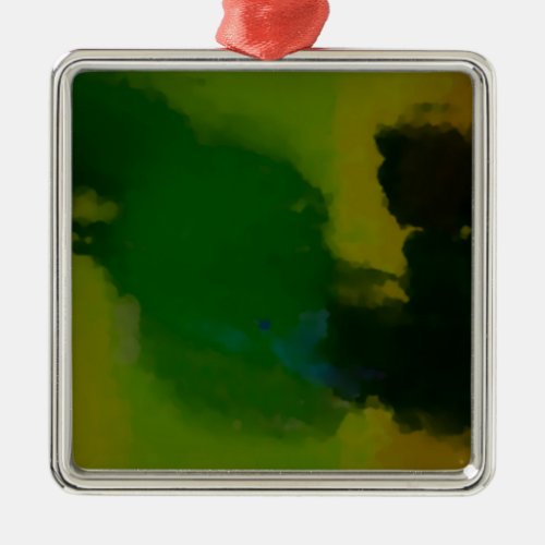 Creative Green Yellow Abstract Metal Ornament