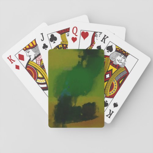 Creative Green Yellow Abstract Poker Cards
