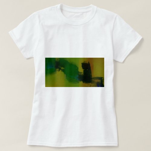 Creative Green Yellow Abstract T_Shirt