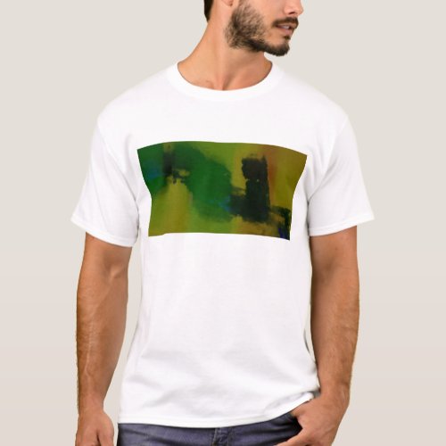 Creative Green Yellow Abstract T_Shirt