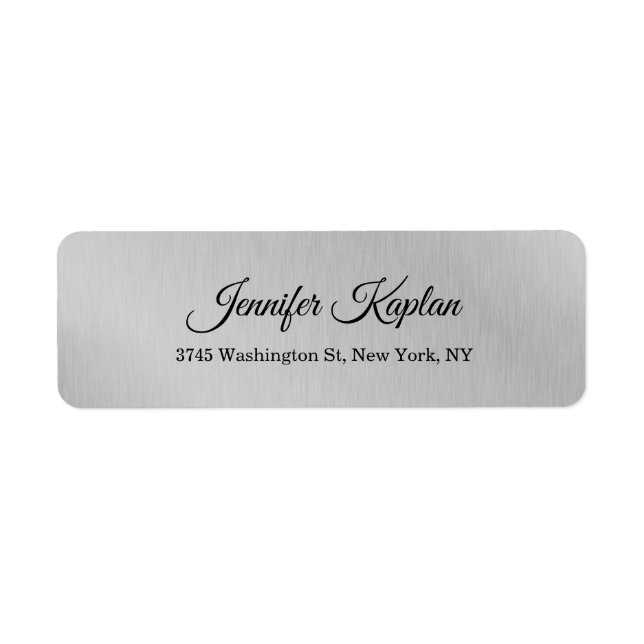 Creative Grey Classical Minimalist Professional Label (Front)