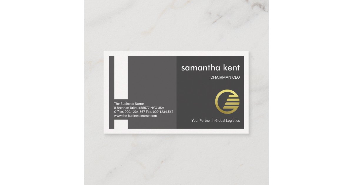 Simple Minimalist Classic Startup Founder CEO Business Card