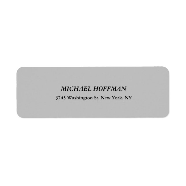 Creative Grey Minimalist Classical Italic  Label (Front)