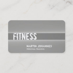 Creative Grey Personal Trainer Sport Business Card