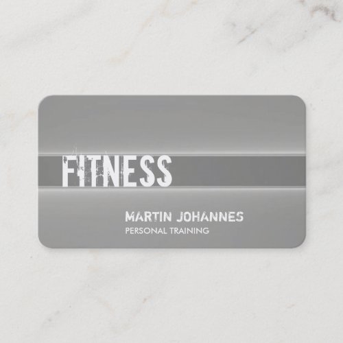 Creative Grey Personal Trainer Sport Business Card