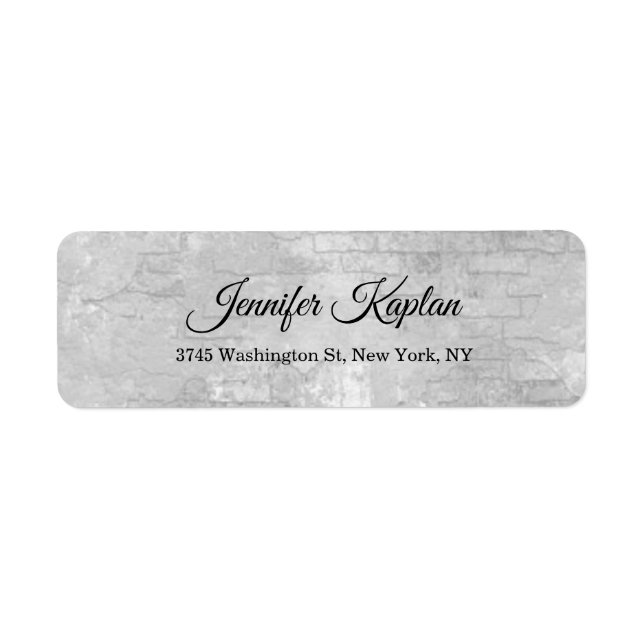 Creative Grey Wall Modern Minimalist Professional Label (Front)