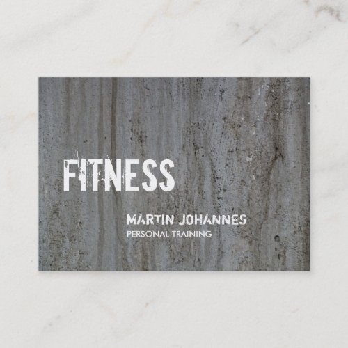 Creative Grey Wall Personal Trainer Business Card