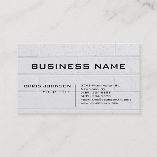 Creative Grey Wall Trendy Stylish Consultant Business Card