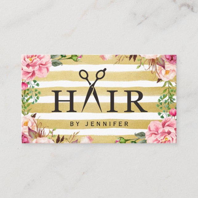 Creative Hair Scissor Typography Salon Appointment (Front)