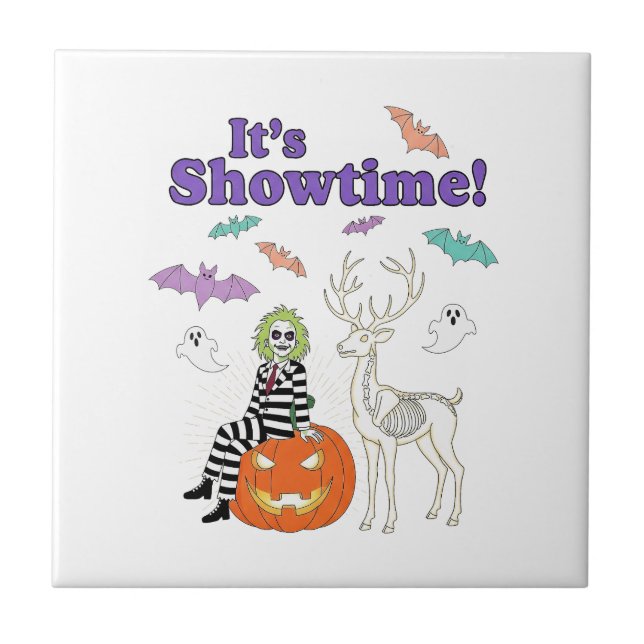 Creative Halloween Themed Ceramic Tile (Front)