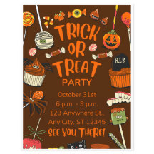 Creative Halloween Trick Or Treat Flyer