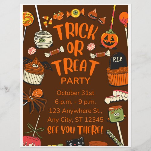 Creative Halloween Trick Or Treat Flyer