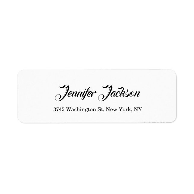 Creative Handwriting Minimalist Professional Label (Front)