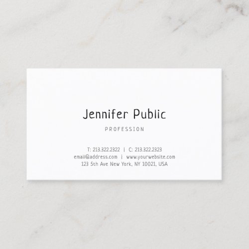 Creative Handwritten Text Modern Simple Template Business Card