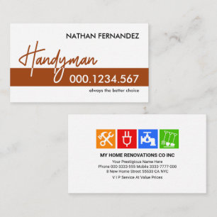 Creative Handyman Signage Frame Building Business Card