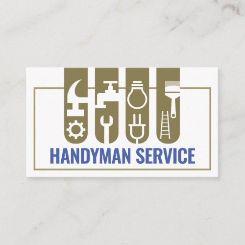 Creative Handyman Tool Tab Layers Business Card