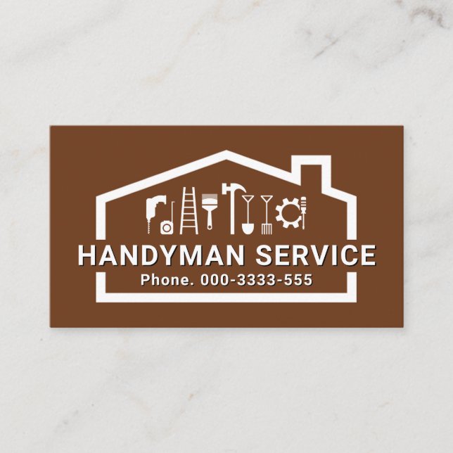 Creative Handyman Tools Home Business Card (Front)