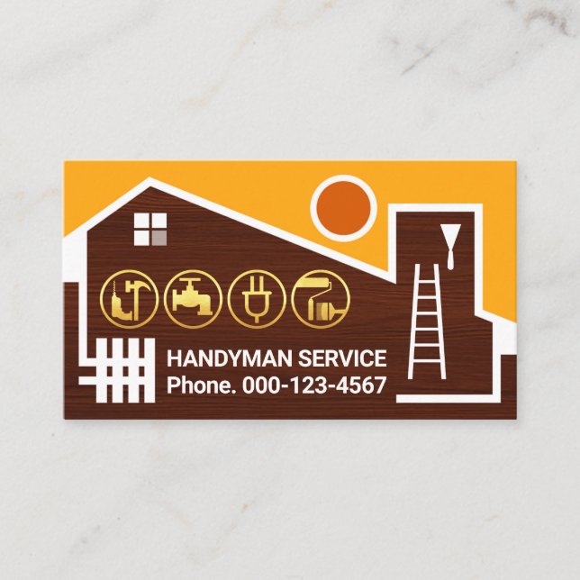 Creative Handyman Tools Home Frame Business Card (Front)