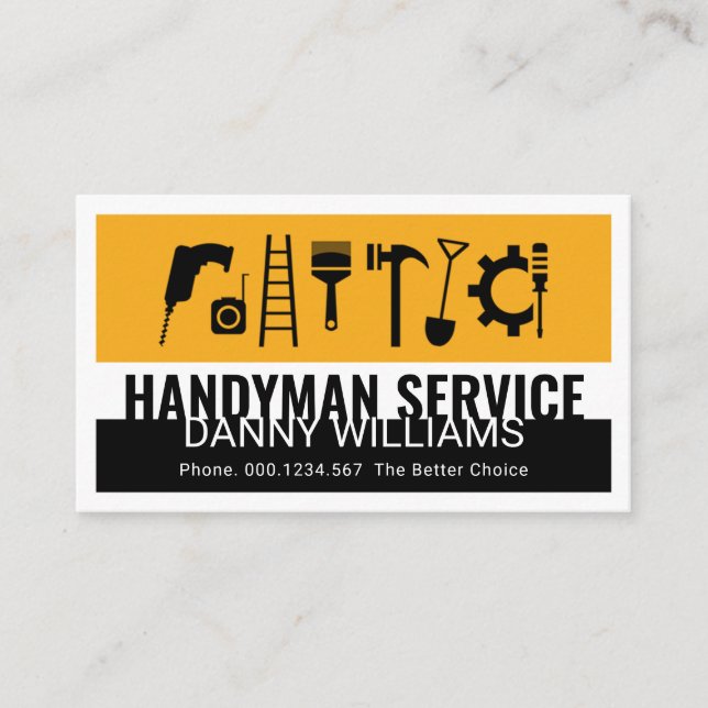 Creative Handyman Tools Layers Business Card (Front)