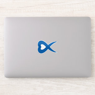 Creative Heart Letter X Monogram Sticker