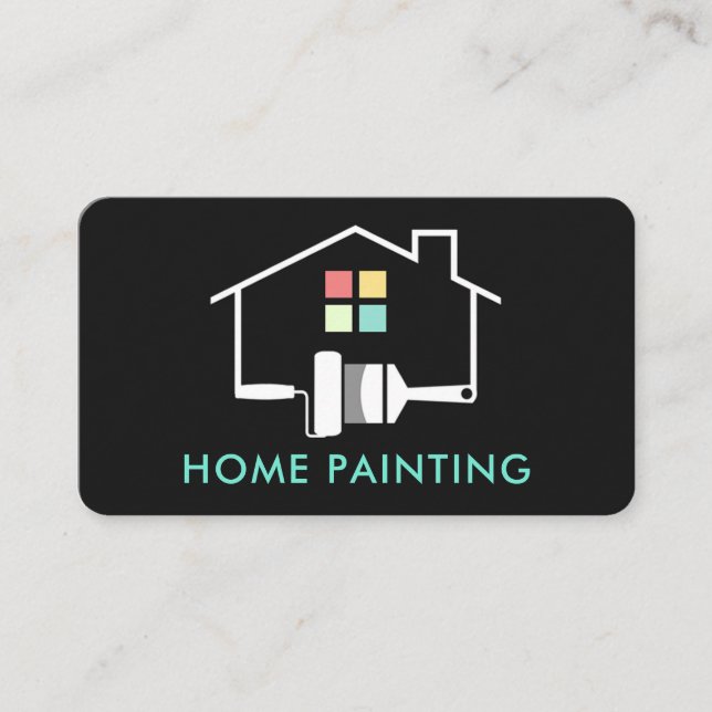 Creative Home Brush Frame Painter Business Card (Front)