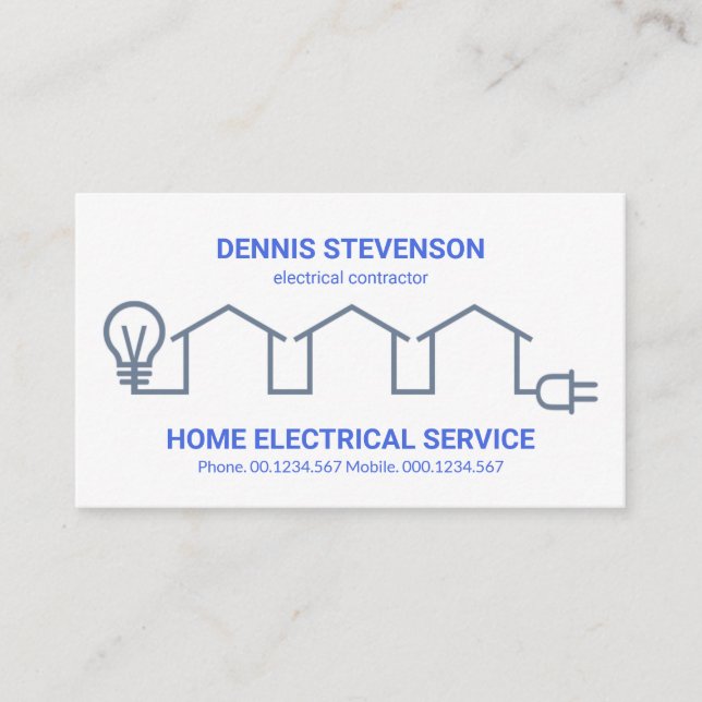 Creative Home Electrical Circuit Wiring Business Card (Front)