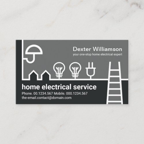 Creative Home Electrical Wiring Border Electrician Business Card