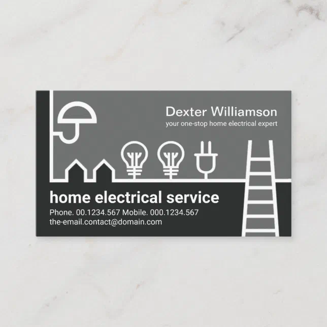 Creative Home Electrical Wiring Border Electrician Business Card | Zazzle