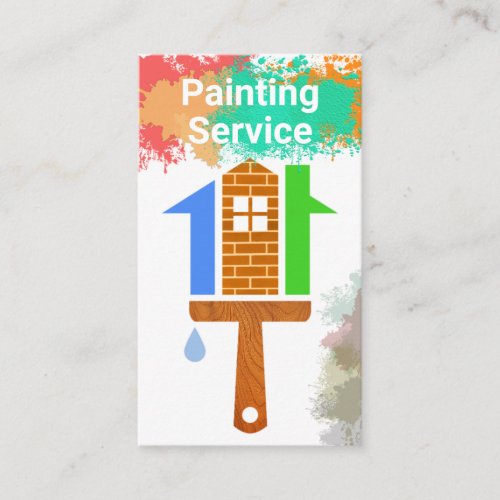 Creative Home Paint Brush Business Card