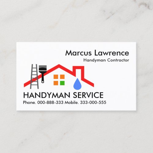 Creative Home Repair Building Business Card