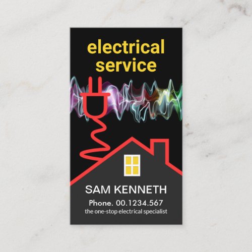 Creative Home Rooftop Electric Lightning Circuit  Business Card