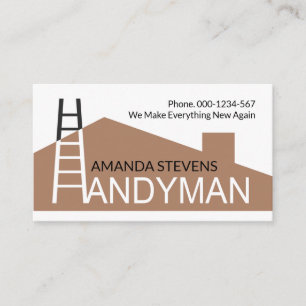 Creative Home Rooftop Ladder Brush Builder Business Card
