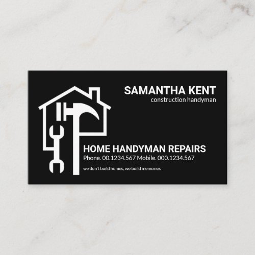 Creative Home Spanner Hammer Building Business Card