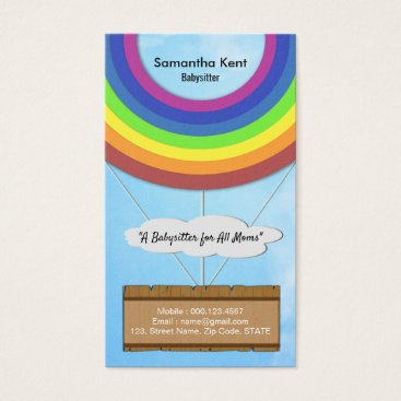 Creative Hot Air Balloon Nanny Business Card Creative Hot Air Balloon Nanny Business Card